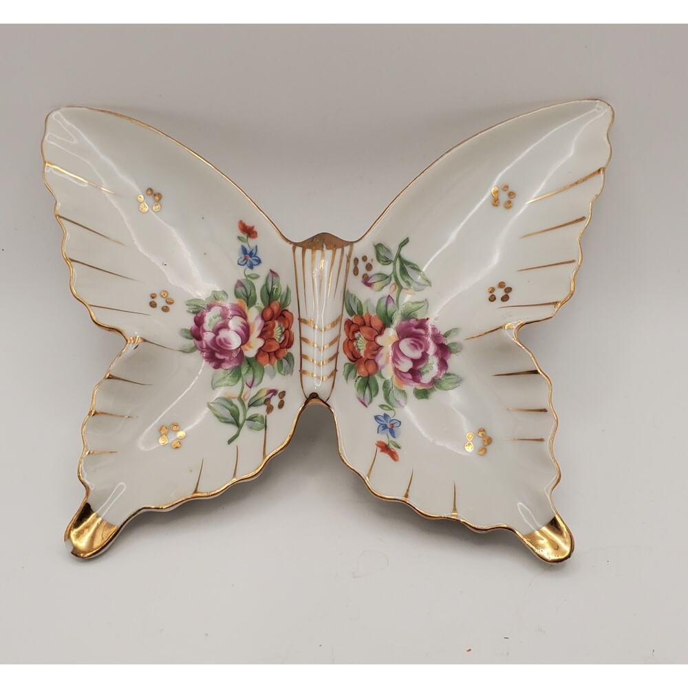 ​Vintage Porcelain Butterfly Trinket Dish / Ashtray / Wall Decor Made in Japan
